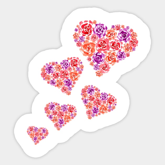 Floral Hearts Sticker by ZeichenbloQ